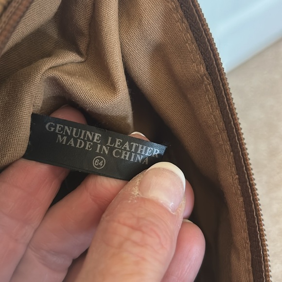 019 Elegant Brown Paisley Leather Shoulder Bag - Picture 6 of 6